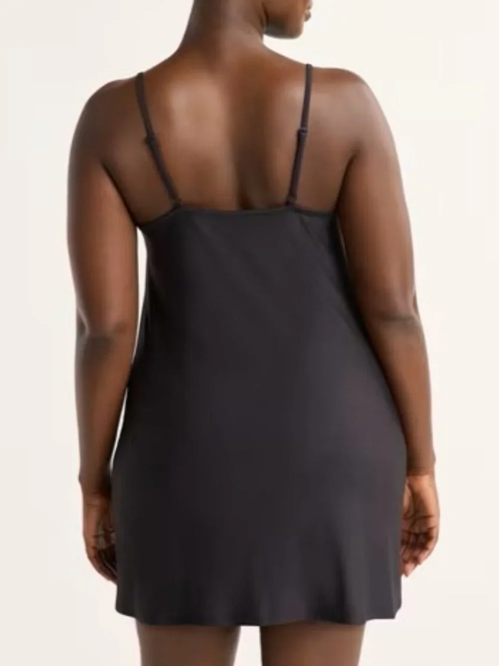 Joyspun Women’s Black Dreamy Soft Collection Lace Trim Knit Chemise Sleepwear XL